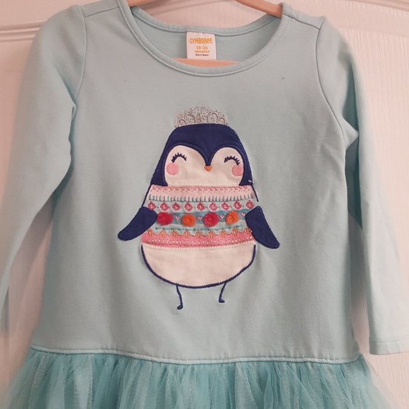 Christmas Winter Penguin Princess Tulle Dress - Picture 3 of 7